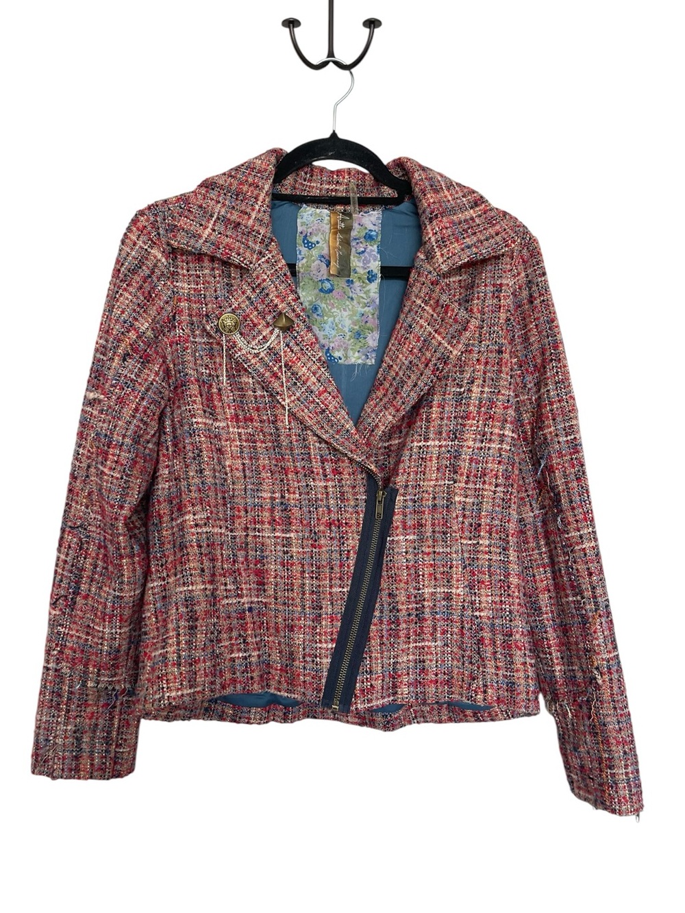 Aratta Silent Journey Textured Multicolor Tweed Blazer Jacket